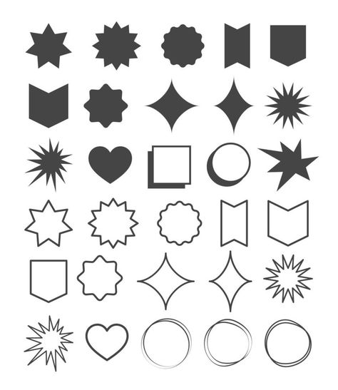 Geometric Motifs Design Shape, Graphic Design Elements Shape, Geometrical Shapes Design, Geometric Png, Cute Shapes, Cool Symbols, Shapes Vector, Shape Collage, Urban Design Plan