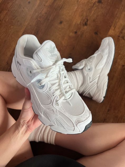 Shoes adidas outfits fashion Amazon finds style Adidas Chunky Shoes, White Shoes 2023, Chunky Running Shoes, Cute White Tennis Shoes For Women, Adidas Shoes 2023, Adidas White Shoes Outfit, Chunky White Tennis Shoes, Chunky Shoes Women, Exercise Shoes Aesthetic