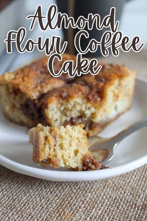 This almond flour coffee cake recipe is proof that healthy recipes can still be utterly delicious! It's naturally sweetened, gluten-free, and dairy-free, yet it's still the most tender coffee cake, perfect for savoring with your morning coffee. Save this recipe for later - you'll need it! Almond Flour Coffee Cake, Paleo Coffee Cake, Healthy Coffee Cake, Coconut Flour Cakes, Gluten Free Coffee Cake, Almond Coffee Cake, Gluten Free Coffee, Almond Flour Cakes, Dairy Free Coffee