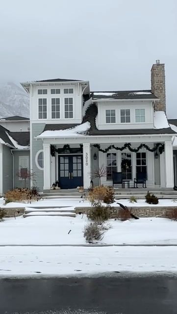 Lisa | Building Utah | Design | LifeStyle on Instagram: "Recognize this Instagram viral house? It’s tucked under a blanket of snow right now. Build @bluerockutah Architectural Design @stevetiek 🎥 @buildingutah ✨follow @buildingutah for more home and design inspiration in your feed #howyouhome #houselove #utahdesigner #utahdesigners #utahhomes #lightandbright #rshome #smploves #buildingutah"