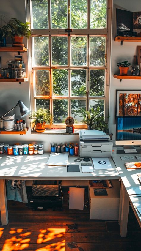 "Sunny #CreativeSpace: A sunlit #ArtStudio filled with #EssentialSupplies boasts an inspiring setup, perfect for #Crafting and #Creativity. #Studio #Sunlight #ArtisticInspirations #PaintingSupplies #Aiphoto #Stockcake ⬇️ #Download and 📝 #CreativePrompt 👉 https://stockcake.com/i/sunny-creative-space_1049909_932735" Art Administrator, Small Artist Studio, Dream Mapping, Art Desk Setup, Creative Workspace Inspiration, Artist Home Studio, Study Setup, Cabin Studio, Artist Space