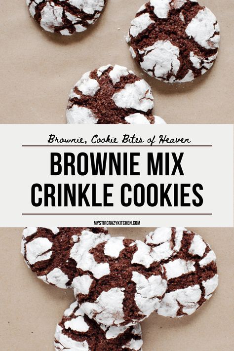 Chocolate Crinkle Cookies Box Brownies, 3 Ingredient Chocolate Crinkle Cookies, Ree Drummond Chocolate Cookies, Brownie Mix Chocolate Crinkles, Chocolate Crinkle Cookies With Cool Whip, Chocolate Brownie Crinkle Cookies, Crinkle Cookies Recipe Brownie Mixes, Crinkle Cookies From Cake Mix Easy, Ghiradelli Brownie Mix Cookie Recipes