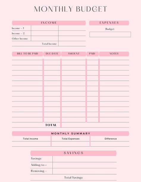 Budget Planner mentalhealthplanner #monthlyplannerprintabletemplates #todoplanner #midyeardigitalplanner. First Time Budgeting, Budgets For Beginners Printables, Monthly Budget Free Printable, Budget Binder Organization, Finance Sheet Budget Planner, Zero Dollar Budget Template, Bills Planner Template, Good Notes Templates Free Budget Planner, Apartment Budget Template