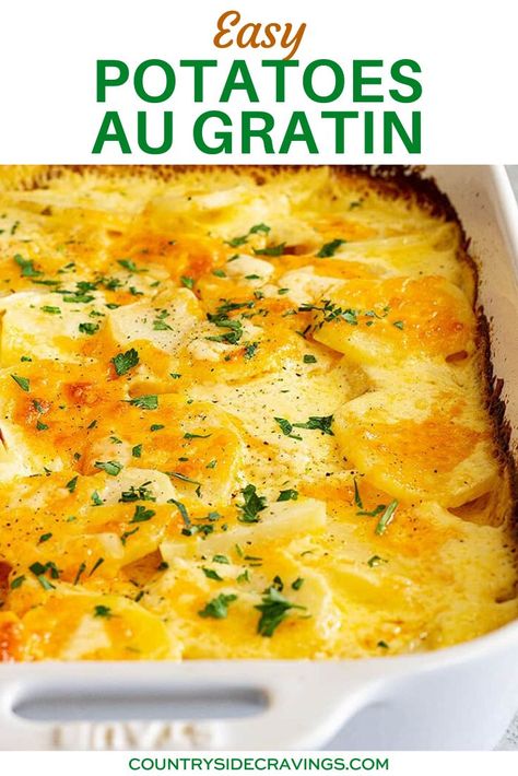 Au Gratin Potatoes Recipe, Gratin Potatoes Recipe, Au Gratin Potatoes Easy, Potato Gratin Recipe, Au Gratin Potatoes, Au Gratin Potato Recipes, Gratin Potatoes, Au Gratin Recipes, Potato Recipes Side Dishes