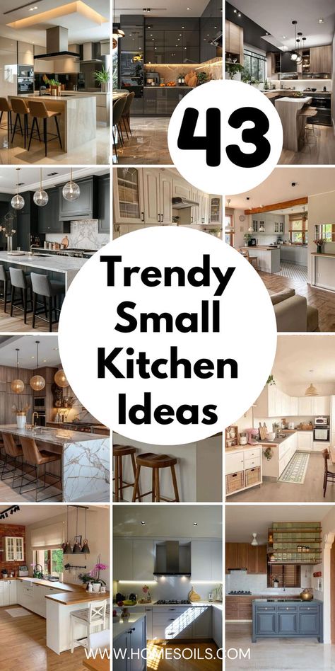 Discover 43 trendy small kitchen ideas that maximize space without sacrificing style. These designs feature clever storage, modern layouts, and chic finishes to create functional yet fashionable kitchens. Get inspired to transform your compact kitchen into a stylish haven! Kitchen Design Ideas For Small Kitchens, Small Beautiful Kitchen Design, Space Saving Ideas For Small Kitchens, Kitchen Design For Small Kitchens, Kitchen Island Ideas For Small Spaces, Small Kitchen Island Ideas With Seating Breakfast Bars, Kitchen Ideas Bungalow, Luxury Tiny Kitchen, Pet Friendly Kitchen