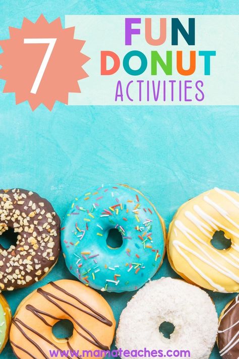 Donut Day At School, Donut Crafts For Preschoolers, Donut Day, D Is For Donut, Donut Crafts, Donut Games For Adults, Donut Activities For Preschool, National Donut Day Ideas, Donut Activities For Kids