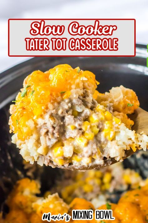 Slow Cooker Tater Tot Casserole, Tater Tot Casserole Crock Pot, Hamburger Tater Tot Casserole, Cream Cheese Fudge, Cheese Fudge, Ground Beef Crockpot Recipes, Casserole Crockpot Recipes, Slower Cooker, Slow Cooker Ground Beef