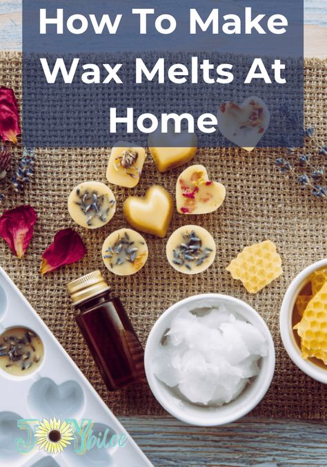 Wax melts are a simple way to add fresh scents to your home's scent print. There are many commercial options for wax melts and wax burners, but this simple tutorial on how to make wax melts at home lets you completely customize your wax melts. Even better, you can use your favorite essential oils, and natural beeswax too! How To Make Beeswax Wax Melts, All Natural Wax Melts, Diy Beeswax Melts, Diy Wax Melts Essential Oils, Diy Wax Melts From Candles, Essential Oil Wax Melt Recipes, How To Make Scented Wax Melts, Essential Oil Wax Melts Diy, Wax Melts Diy Recipes