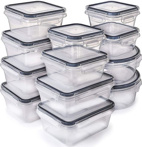 Plastic Containers With Lids, Plastic Food Containers, Gadgets Kitchen Cooking, Food Storage Container Set, Snap Lock, Food Storage Container, Kitchen Cleaning Hacks, Lunch Containers, Plastic Container