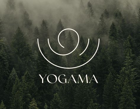 YOGAMA logo Mind Body Soul Logo, Sauna Branding, Zen Icon, Mindfulness Logo, Ayurveda Logo, Yoga Logo Inspiration, Calm Logo, Physio Logo, Yoga Line Art