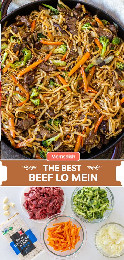 Essen, Best Beef Lo Mein Recipe, Beef Lo Mein Recipe, Beef Lo Mein, Lo Mein Recipe, Beef Stir Fry Recipes, Lo Mein Recipes, Asian Noodle Recipes, Asian Dinners