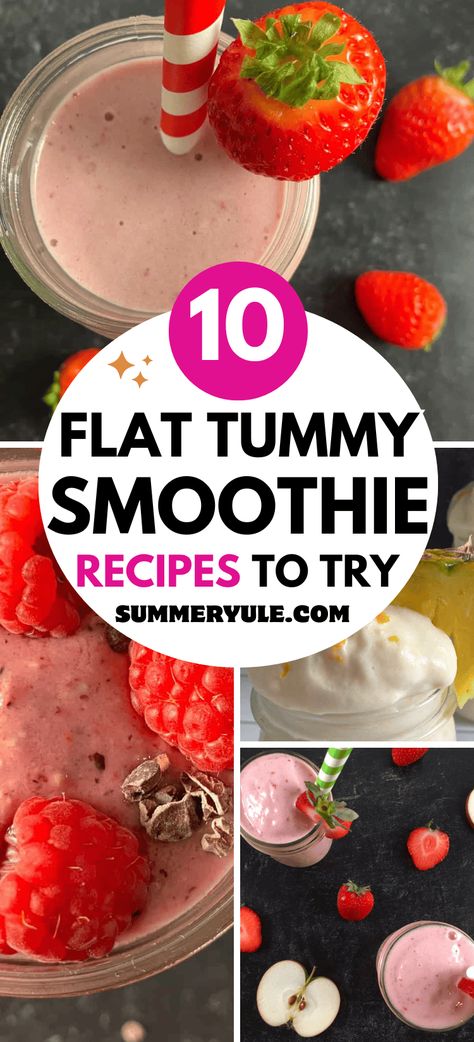 Get the 10 best flat tummy smoothie recipes! Learn the secrets to making flat belly smoothie recipes for weight loss, and why they might work. Lots of people want detox smoothies for flat stomach, flat belly smoothies for weight loss, and belly fat smoothies for bloating. Get the scoop on what’s fad diet hype and what’s legit about belly fat burning smoothies here! Belly Fat Smoothie Recipes Flat Stomach, 21 Day Fix Smoothies, Detox Smoothie Recipes Flat Belly, Slim Smoothie Recipes, Things To Drink To Lose Belly Fat Diet, Healthy Tasty Smoothies Recipes, Flat Tummy Breakfast, Weightless Smoothie Recipe, Smoothies For Flat Stomach