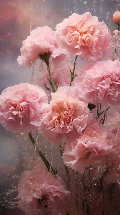 Rain scene with carnations blossom flower plant. | free image by rawpixel.com Natural Flower Wallpaper, Pink Carnations Wallpaper, Carnation Flower Wallpaper Aesthetic, Carnation Wallpaper Aesthetic, Pink Carnation Aesthetic, Carnation Flower Wallpaper, Carnation Flower Aesthetic, Carnations Aesthetic, Iphone Wallpaper Roses