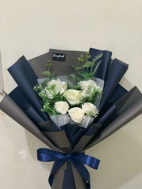 Boys Flower Bouquet, Masculine Flower Bouquet, Bouquet For Men Flower, Blue Flowers Bouquet For Men, Boquetes Of Flowers For Guys, Graduation Flowers For Men, Flower Arrangements For Men Birthday, Graduation Bouquet Ideas For Boys, Manly Flower Arrangements