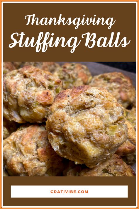 Easy Stuffing Balls, Stuffing Balls Recipe Easy, Stuffing Balls Thanksgiving, Leftover Stuffing Balls, Dressing Balls, Holiday Cooking Thanksgiving, Roasting A Turkey, Holiday Cooking Recipes, Holiday Cooking Christmas