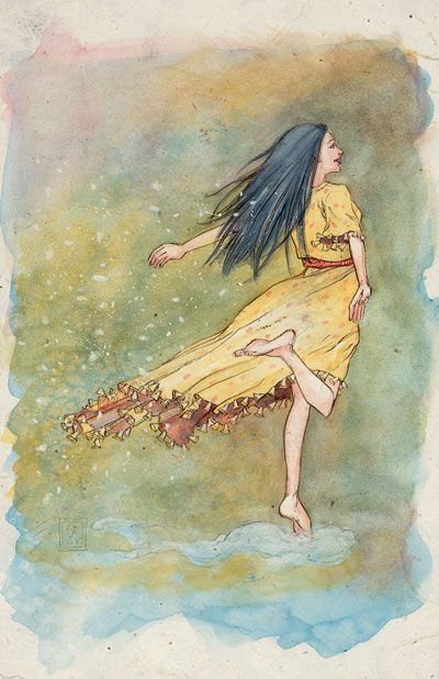 Lliira | Forgotten Realms Wiki | FANDOM powered by Wikia Random Oc, Aesthetic Water, Visuell Identitet, Fairy Drawings, Forgotten Realms, Flowers Illustration, Flower Fairies, Fairytale Art, Ethereal Art