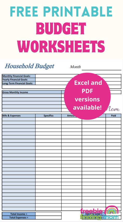 Free Printable Budget Worksheets budgetplanerchallenges #smartphoneplanner. Free Printable Budget Worksheets, Simple Budget Planner, Budget Worksheets, Printable Budget Worksheet, Free Budget Printables, Budget Template Free, Budget Worksheet, Monthly Budget Printable, Income And Expenses