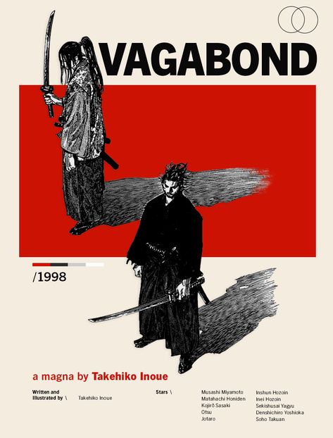 Aesthetic Manga Poster, Anime Poster Reference, Vagabond Graphic Design, Graphic Poster Design Ideas, Anime Poster Ideas, Anime Posters Vintage, Photoshop Poster Ideas, Comic Poster Design, Idea Poster Design