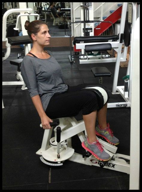 CafeMom.com : Hip Adduction Machine (aka 'inner thigh' machine) : 5 Useless Gym Exercise Machines & What to Do Instead (PHOTOS) -- The Hip Adduction Machine (aka the "inner thigh" machine) is another totally nonfunctional exercise. Building strength for the adductor muscles in a seated position is not going to help you for everyday life. The Adductor muscles on your inner thighs are connected to your Patellofemoral ligament, and when you add weight to a seated adduction exercise like this, it... Hip Adductor Machine, Adductor Machine Workout, Inner Thigh Machine Workout, Inner Thigh Workouts Gym Machines, Hip Adduction, Adduction Exercises, Hip Adduction Machine, Gym Workout Plan For Women Machines Inner Thigh, Hip Abductor Exercises Machine