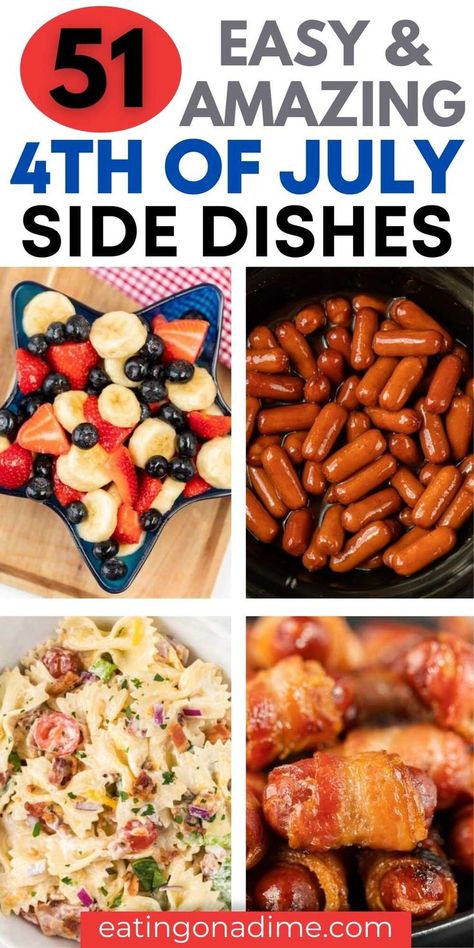 Yummy Bbq Sides, All American Side Dishes, Basic Side Dishes, What To Bring To A Bbq Parties, Easy Travel Side Dishes, 4th Of July Food Sides Bbq, Shareable Side Dish, Quick 4th Of July Recipes, Easy Cheap Side Dishes Parties