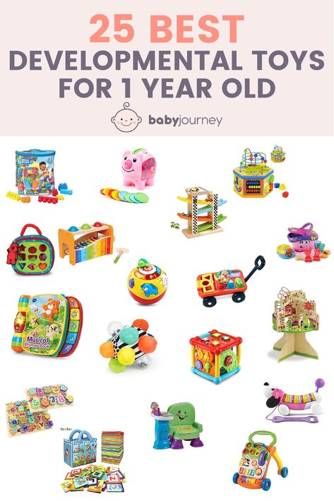 Do you know that the toys can also be an educational tools for your kids development process? Here's a list of 25 learning toys you can prepare for your kids! Check it out! Toys For 13 Month Old, Montessori, Toys For 1.5 Year, 12 Month Old Toys 1 Year Gift Ideas, Toys For 12 Month Olds, Play Room For Baby At Home, Toys For 1 Year Girl, Toys For 1 Year, Toys For 1 Year Boy