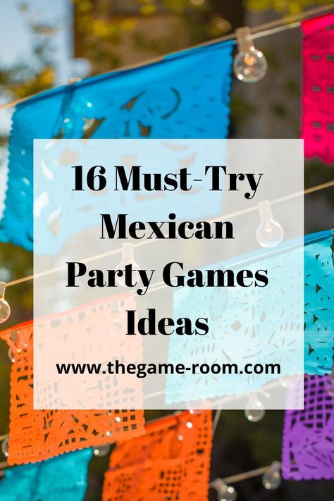 Add extra excitement to your Cinco de Mayo celebration with these 16 must-try Mexican party game ideas! Find inspiration to elevate your fiesta on our blog. Explore now! 🎉🇲🇽 #CincodeMayo #MexicanParty #PartyGames Games For Mexican Themed Party, Mexican Theme Party Games For Adults, Mexican Theme Games, Mexican Party Games Families, Mexican Games Party, Mexican Fiesta Party Games, Mexican Christmas Party Games, Fiesta Theme Party Activities, Mexican Fiesta Games