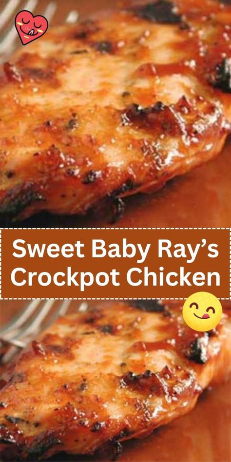 Crockpot Chicken Casserole, Sweet Baby Rays Crockpot Chicken, Baby Ray, Sweet Baby Ray, Chicken Breast Crockpot Recipes, Crockpot Chicken Breast, Chicken Crockpot Recipes Easy, Baby Chicken, Easy Crockpot Dinners