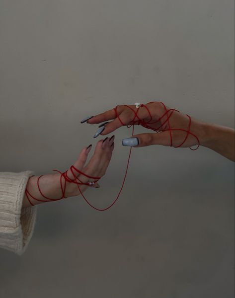 aesthetic, red string, fate, string of fate Red Strings Of Fate Aesthetic, Hands Intertwined Reference, Red Thread Photography, Remembering Aesthetic, Red String Theory Art, String Theory Art, Hand Holding Rope Drawing, Red String Aesthetic, Intertwined Aesthetic