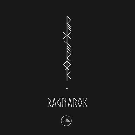 The combination of Elder Futhark spelling out 'Ragnarok' then merged into this unique artwork. Original symbols used - ᚱᚨᚷᚾᚨᚱᛟᚲ Remember each rune has its own unique meaning which I recommend reading about. “The Elder Futhark (or Fuþark), also known as the Older Futhark, Old Futhark, or Germanic Futhark, is the oldest form of the runic alphabets.” #futhark #elder #runes #rune #viking #scandinavian #tattoo #inspiration #ragnarok Valhalla Rune, Viking Tattoos Symbol Meaning, Simple Norse Tattoo, Vikings Runes Tattoo, Rune Face Tattoo, Fenrir Rune Tattoo, Viking Runes Tattoo, Ragnarok Tattoo, Rune Tattoo Men