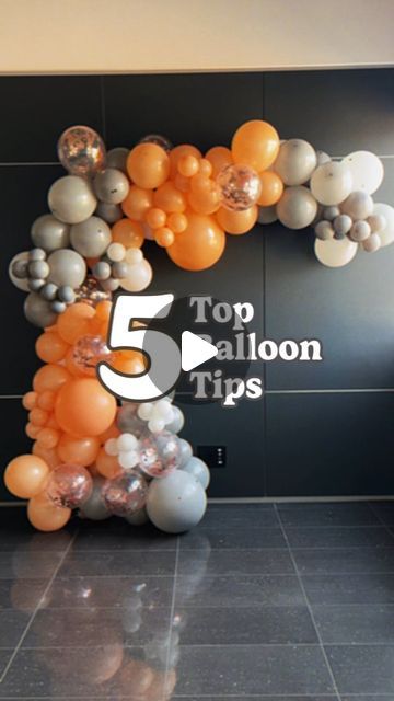 House of Party on Instagram: "Balloon Hacks Alert! 🎉 Here are our top tricks:

1. Create clusters for a solid foundation.
2. Use ribbon to turn those clusters into stunning balloon garlands.
3. Attach garlands to walls effortlessly with masking tape and bands.
4. Secure floor garlands with a combination of tape, hooks, and bands for stability.
5. Use elastic bands to easily add 5-inch balloons to your garland.

Try these hacks to elevate your party decor! #BalloonHacks #balloontutorial #balloontipsandtricks #balloontips #ballooneducation #trend decor #houseofpartyco" How To Balloon Garland Diy, Wall Balloon Garland Ideas, Balloon Arch With Ribbon, Graduate Balloon Decorations, Balloon Garland Over Doorway, Balloon Decorations On Wall, Balloon Hoop Diy, How To Make Garland Balloon, Balloon Arch Tricks