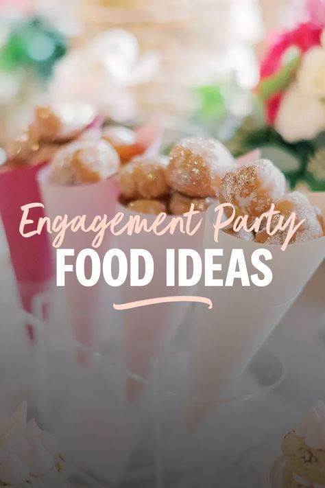 Appetizer For Engagement Party, Engagement Party Catering Ideas, Desserts For Engagement Parties, Snacks For Engagement Party, Finger Food For Engagement Party, Proposal Party Food Ideas, Engagement Party Food Table Decor, Event Finger Food Ideas, Engagement Party Finger Food Ideas