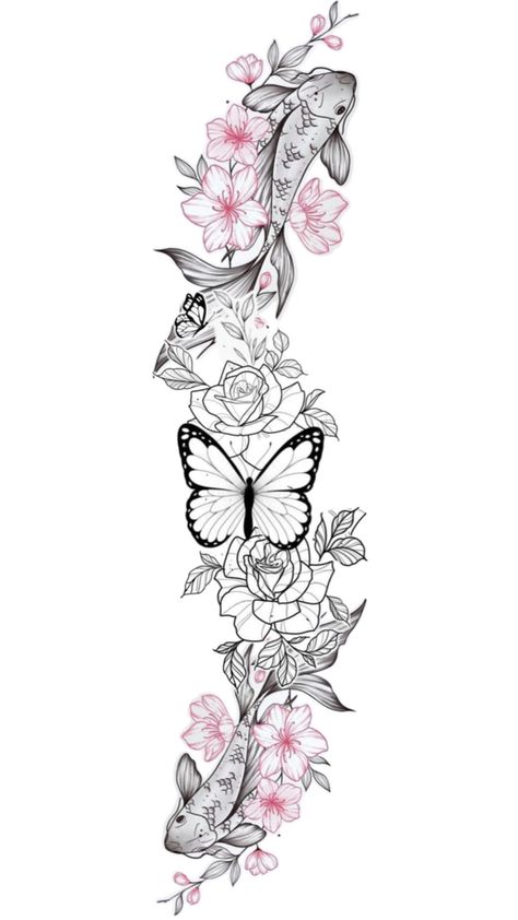 Unique Half Sleeve Tattoos, Cute Thigh Tattoos, Arm Sleeve Tattoos For Women, Cute Simple Tattoos, Half Sleeve Tattoos Drawings, Cute Hand Tattoos, Pretty Hand Tattoos, New Tattoo Designs, Tattoos For Women Flowers