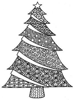 Tree Zentangle, Modele Zentangle, Christmas Tree Coloring Page, Tree Coloring Page, Christmas Doodles, Black Christmas Trees, Tangle Patterns, Zentangle Drawings, Tree Cards