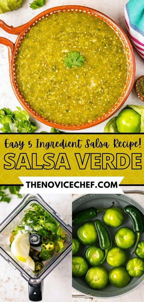 Bright green and addictively spicy, this 20-minute salsa verde recipe is the perfect way to crank up the heat during lunch or dinner. Drizzle it on tostadas or add it to your favorite dishes for an extra Mexican touch! Best Green Salsa Recipe, Green Verde Salsa, Salsa Verde Spicy, Mexican Green Salsa Recipe Spicy, Small Batch Salsa Verde, Authentic Mexican Green Sauce, Mild Green Salsa, Easy Green Salsa Recipe, Green Sauce Recipe Mexican