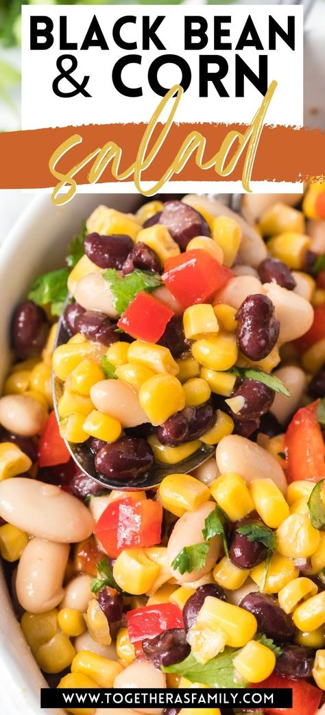 Corn And Bean Recipes, Corn And Black Bean Salad Recipe Easy, Black Bean Corn Salad Easy, Frozen Corn Salad, Corn And Black Bean Salad Recipe, Canned Corn Salad, Corn Black Bean Salad Recipe, Corn Bean Salad, Corn Salad Recipe Easy