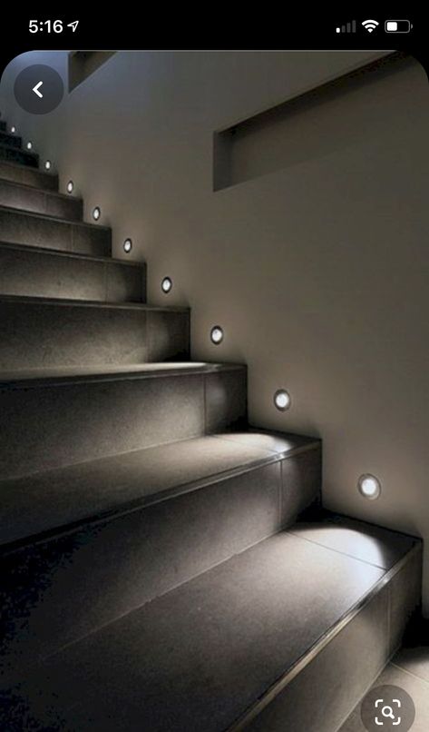 Staircase Wall Lighting, Staircase Lighting Ideas, Stairs Lighting, درج السلم, Blitz Design, Stairway Lighting, Diy Outdoor Lighting, Stair Lights, Staircase Wall