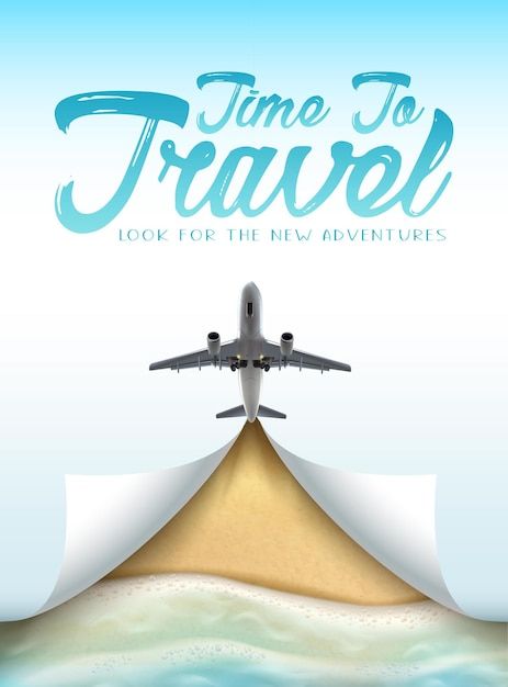 Sky With Airplane, Airplane In The Sky, Travel Banner, Travel Advertising Design, Social Media Campaign Design, Travel Vector, Food Logo Design Inspiration, Travel Creative, Church Media Design