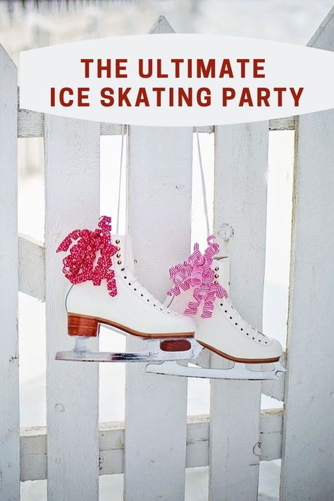 Ice Skating Rink Birthday Party, Ice Skating Themed Birthday Party, Ice Skating Party Ideas, Winter Birthday Party Favors, Skate Party Invitations, Skating Rink Party, Ice Skating Birthday Party Ideas, Ice Skating Party Favors, Skating Birthday Party Ideas