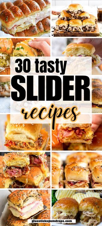 Sliders 4 Ways, Sandwich Slider Recipes, Types Of Slider Sandwiches, Lunch Ideas Sliders, Fun Sliders Recipes, Slider Bake Recipes, Sheet Pan Sandwich Recipes, Halloween Party Sliders, Cheap Sliders Recipes