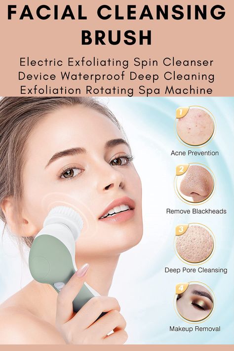 Best Facial Cleansing Brush, Cleansing Brush Face, Skin Washing, Face Brush Cleansing, Face Scrubber, Sick Remedies, Receding Gums, Face Acne, Prevent Acne