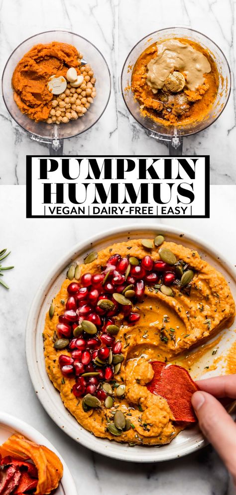 Halloween Hummus Platter, Savory Pumpkin Dip, Fall Hummus, Pumpkin Hummus Recipe, Pumpkin Appetizers, Pumpkin Food, Hummus Recipes, Hummus Recipe Homemade, Fall Goodies