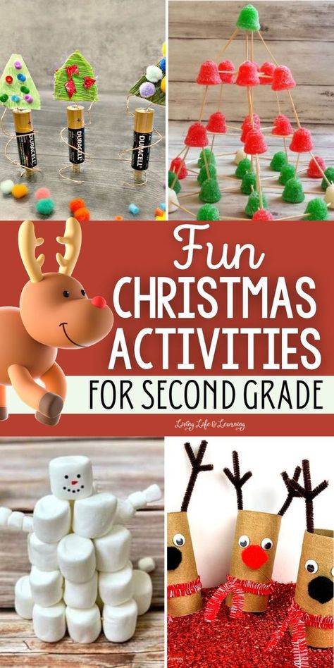 Fun Christmas Activities for Second Grade Fun Holiday Activities For The Classroom, Christmas School Party Crafts, Holiday Party Elementary School, Fun Kid Christmas Activities, Holiday Craft For 2nd Grade, Holiday Crafts For 2nd Graders, Kids Activities For Christmas, Holiday Party Craft 1st Grade, Christmas With Kids Activities