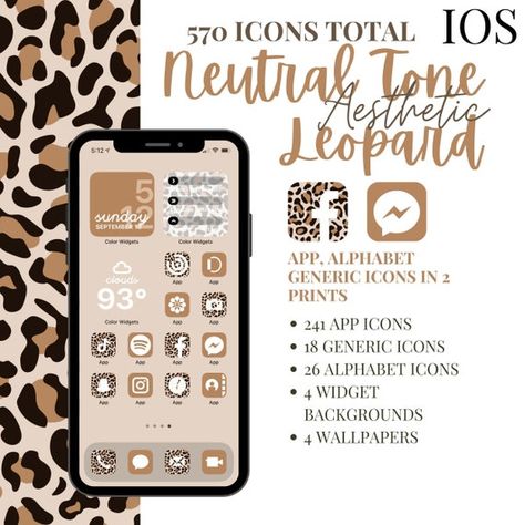 Neutral Tones Aesthetic, Leopard Aesthetic, Matching Iphone Case, Widget Pics, Iphone Widgets, App Background, Iphone Wallpaper Ios, Iphone Homescreen Wallpaper, Phone Stuff