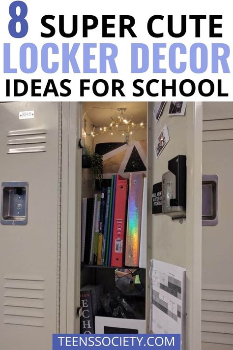 Want your locker to stay cute and organized this school year? Here are 8 of the absolute best locker decor ideas that you’ll want to recreate. Small Locker Organization, Diy Locker Shelf, Cute Locker Ideas, Locker Decorations Diy, School Locker Organization, School Locker Decorations, Middle School Lockers, High School Lockers, Small Lockers