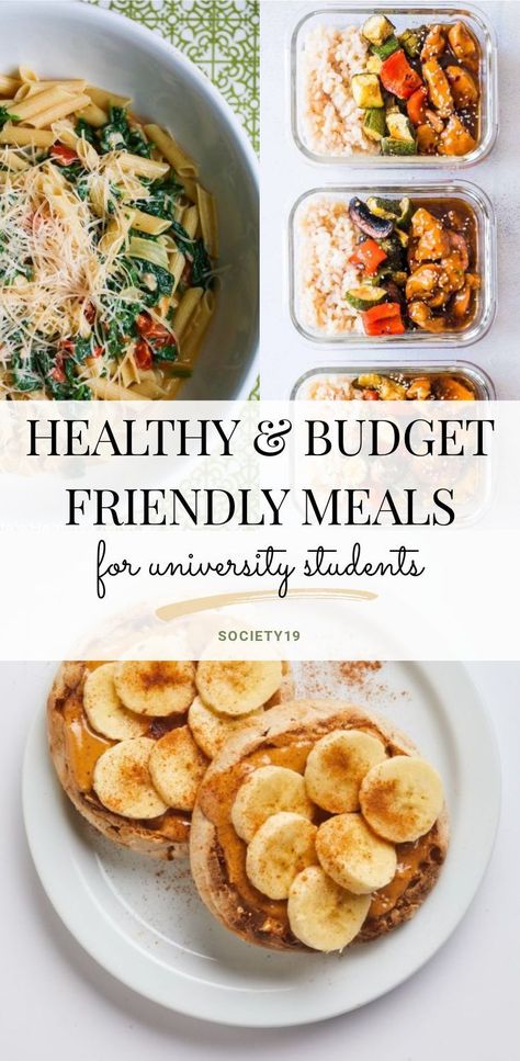 Healthy And Budget Friendly Meals For University Students - Society19 Meals For University Students, Budget Friendly Meals, Healthy College, Healthy Budget, Plats Healthy, Pasti Sani, Student Recipes, Cheap Healthy, Queso Feta