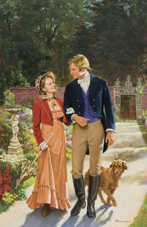 "Couple Walking" by Robert Berran Romance Arte, Era Victoria, Romance Covers Art, Victorian Couple, Romance Novel Covers, Romance Covers, Romantic Paintings, Romance Book Covers, Vero Beach Fl