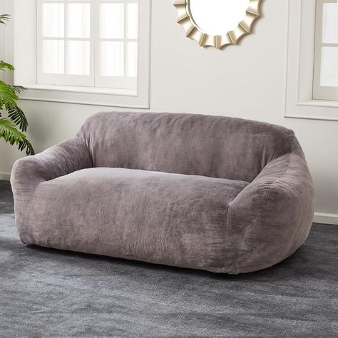 Couch Futon, Small Couch In Bedroom, Small Sleeper Sofa, Curved Couch, Sofa Soft, Small Couch, Bedroom Couch, Futon Couch, Chairs For Small Spaces