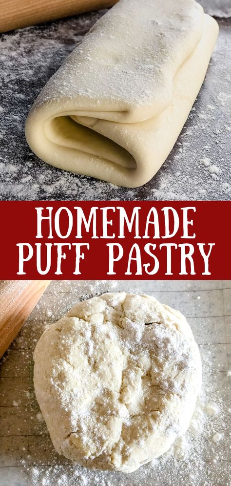 Homemade Turnover Dough, Patachou Pastry Recipe, Puff Pastry From Scratch Recipes, Recipe For Pastry Dough, Dough Enhancer Recipe, Recipe For Puff Pastry Dough, Puff Pastry How To Make, Pastry Puffs Recipe, Easy Pastry Dough Recipe