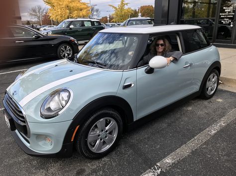 Small Cute Cars For Women, Ice Blue Mini Cooper, Light Blue Mini Cooper, Blue Mini Cooper Aesthetic, Mini Cooper Colors, Cute Mini Cooper, Mini Cooper Aesthetic, Blue Mini Cooper, Affordable Luxury Cars