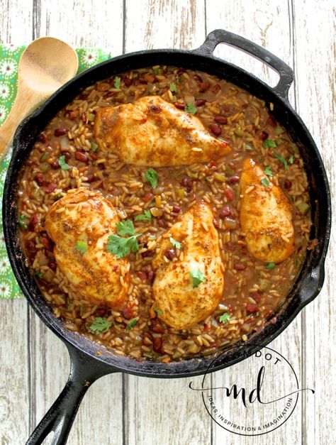 Chicken Archives- Crockpot Red Beans And Rice With Chicken, Chicken With Red Beans And Rice, Red Beans And Chicken Recipes, Chicken Red Beans And Rice, Cajun Red Beans, Dinners Ideas, Red Beans Rice, Buffalo Chicken Dip Easy, Chicken Receipes